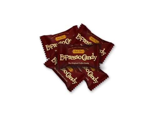 Espresso Candy, 1 Pound Jar, Individually Wrapped Hard Candy with Espresso Filled Center, Made with Real Sumatran Coffee, Halal