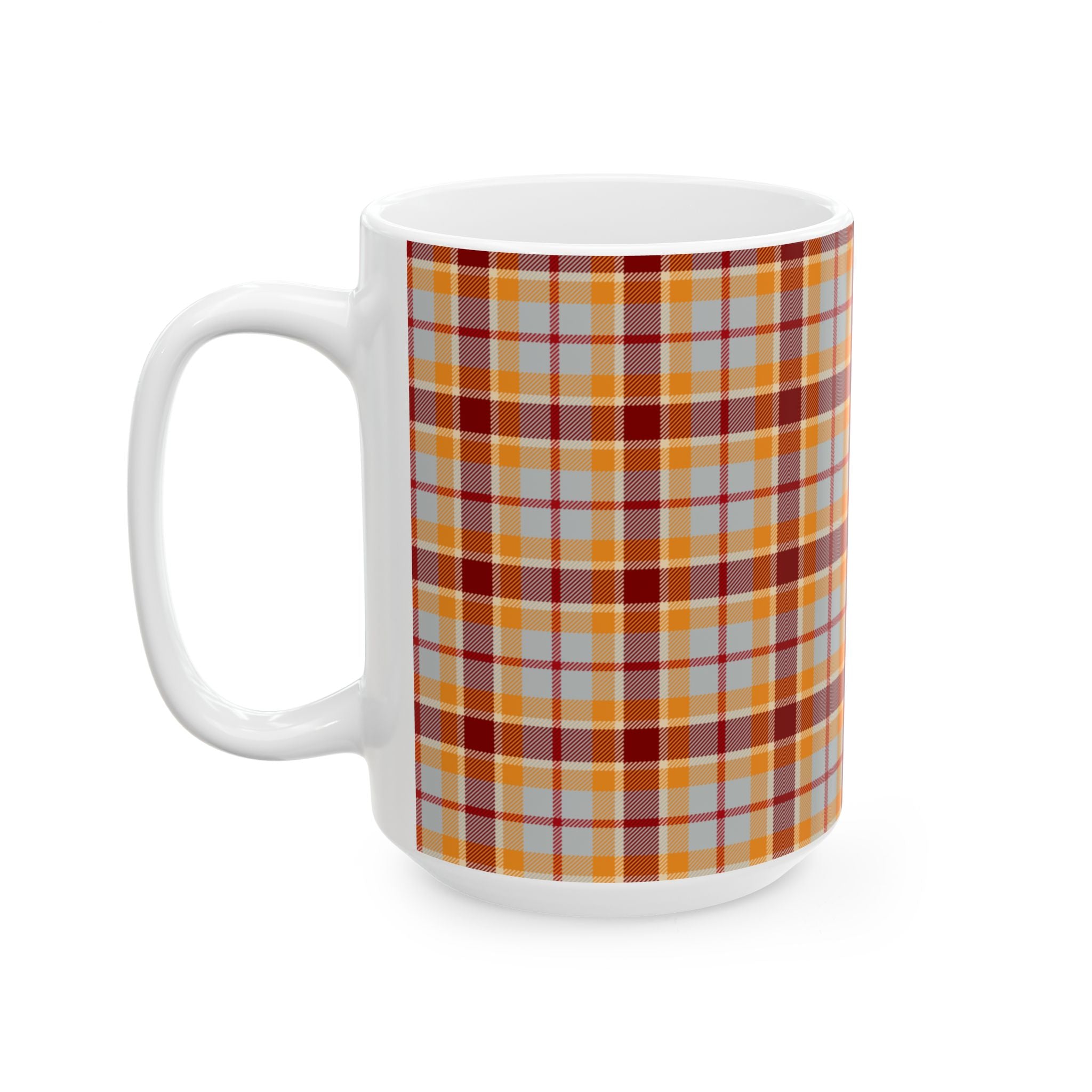 Holiday Plaid Ceramic Mug - Cozy and Stylish Drinkware for Every Occasion