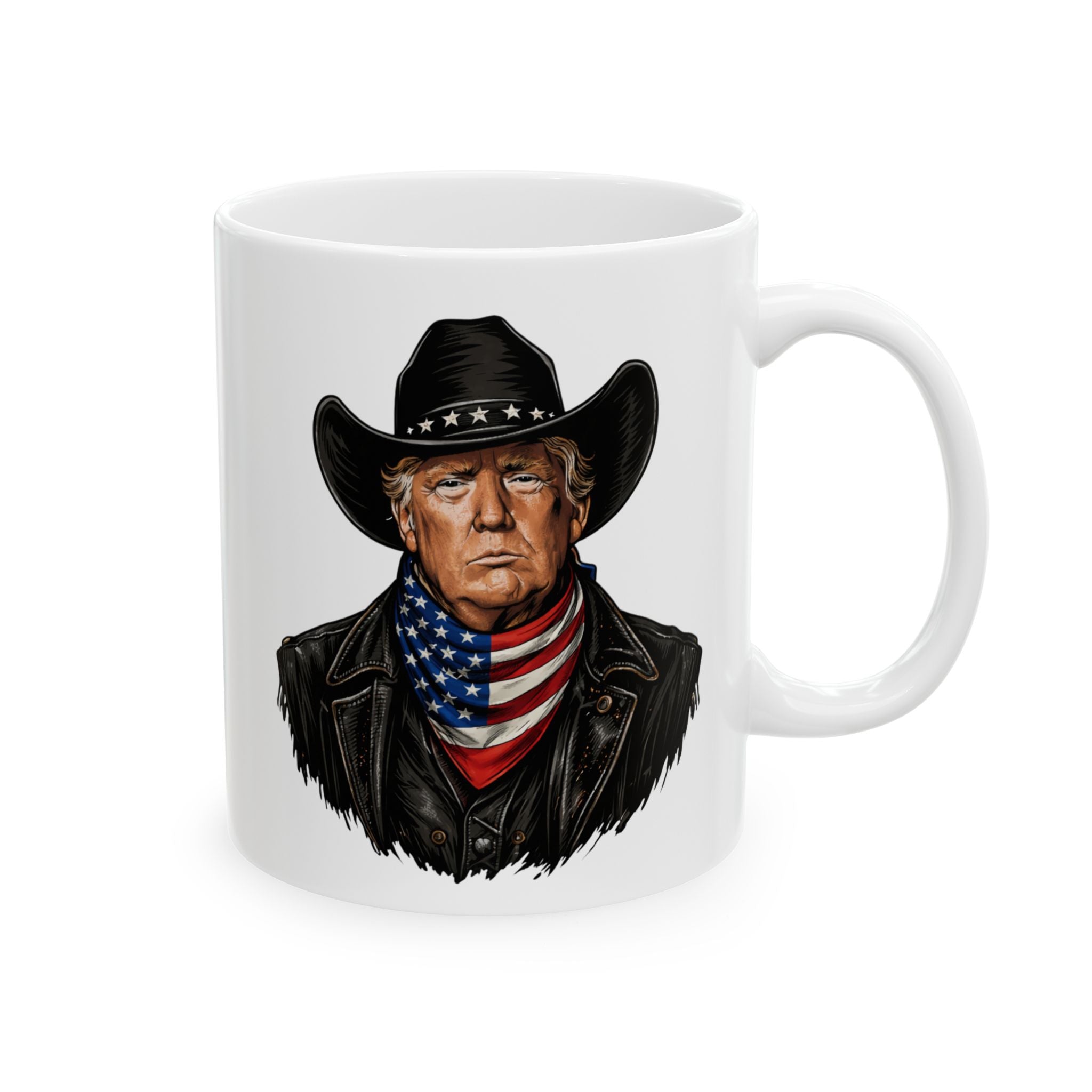 Trump 2024 Coffee Mug, Cowboy Outlaw Flag Mug, Patriotic Election Gift
