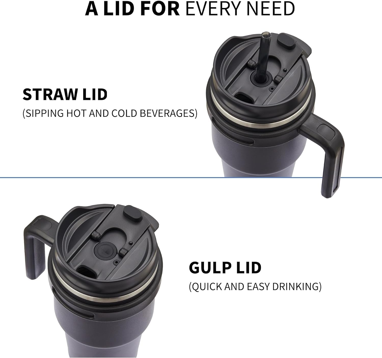 20 Oz Insulated Coffee Mug Tumbler with Handle, Stainless Steel Travel Mug Tumbler with Lid and Straw,Double Wall Vacuum Leak Proof Ice Coffee Thermal Cup,Sage