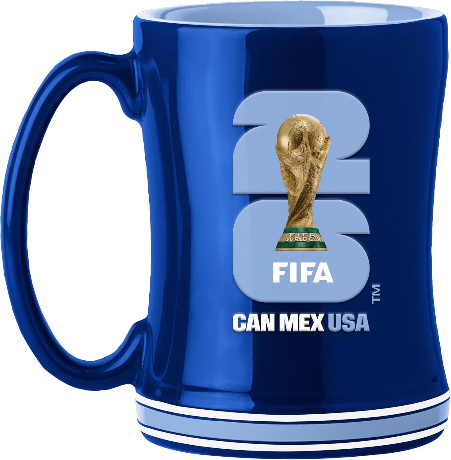 Soccer FIFA World Cup 2026 14Oz Sculpted Relief Mug – Bold Ceramic Coffee Cup with Raised Design – Great Gift for Soccer Fans & Collectors