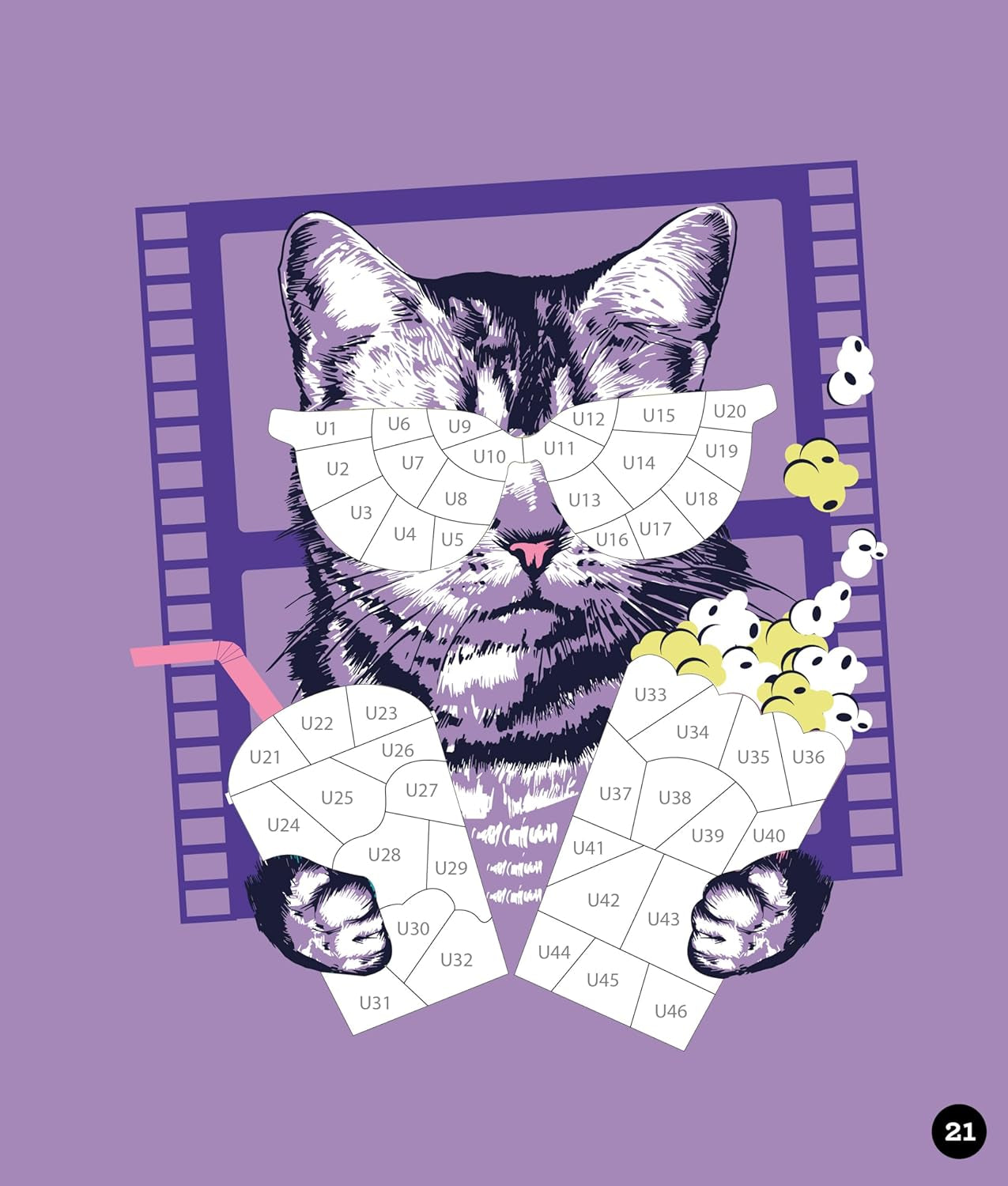 Brain Games - Sticker by Number: Cats (28 Images to Sticker) (Volume 2)