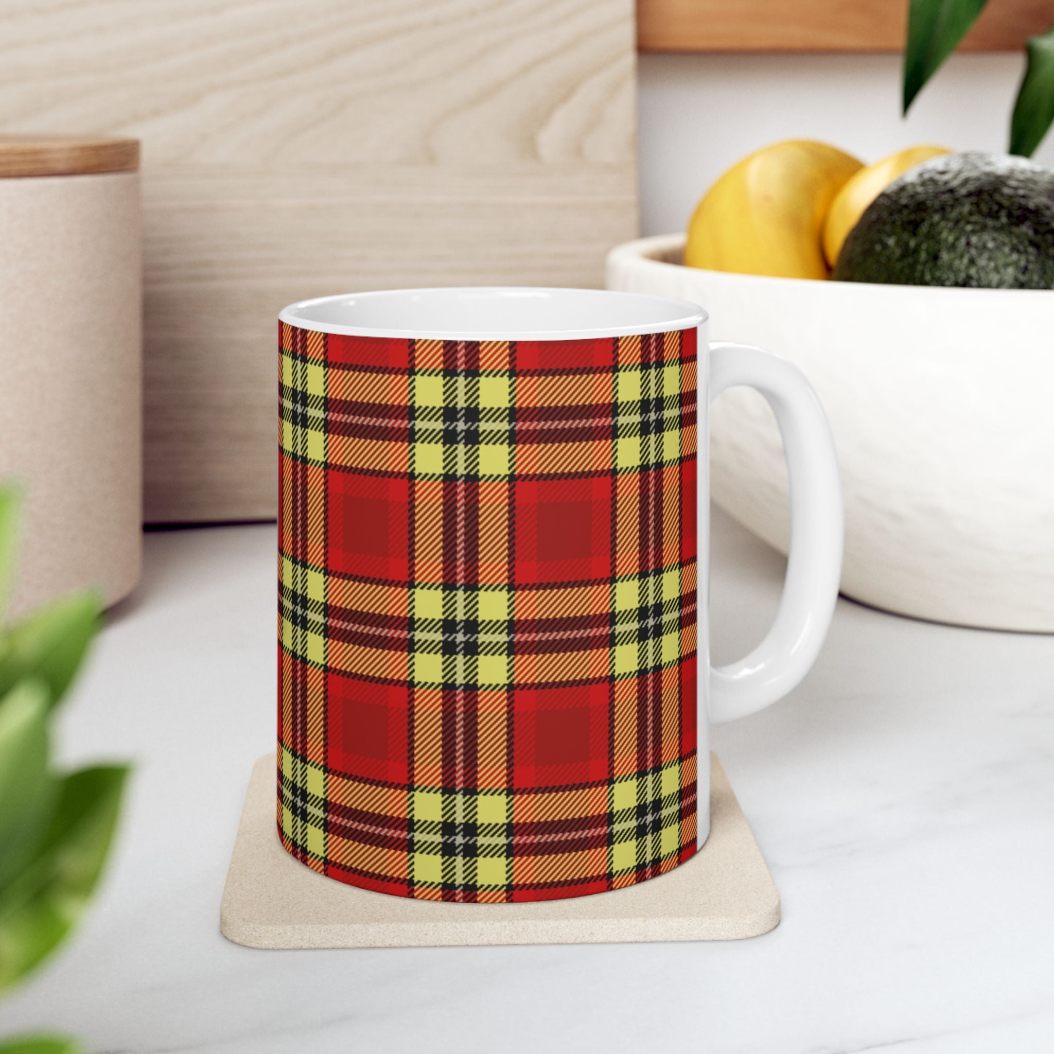 Plaid Ceramic Mug - Cozy and Stylish Drinkware for Every Occasion