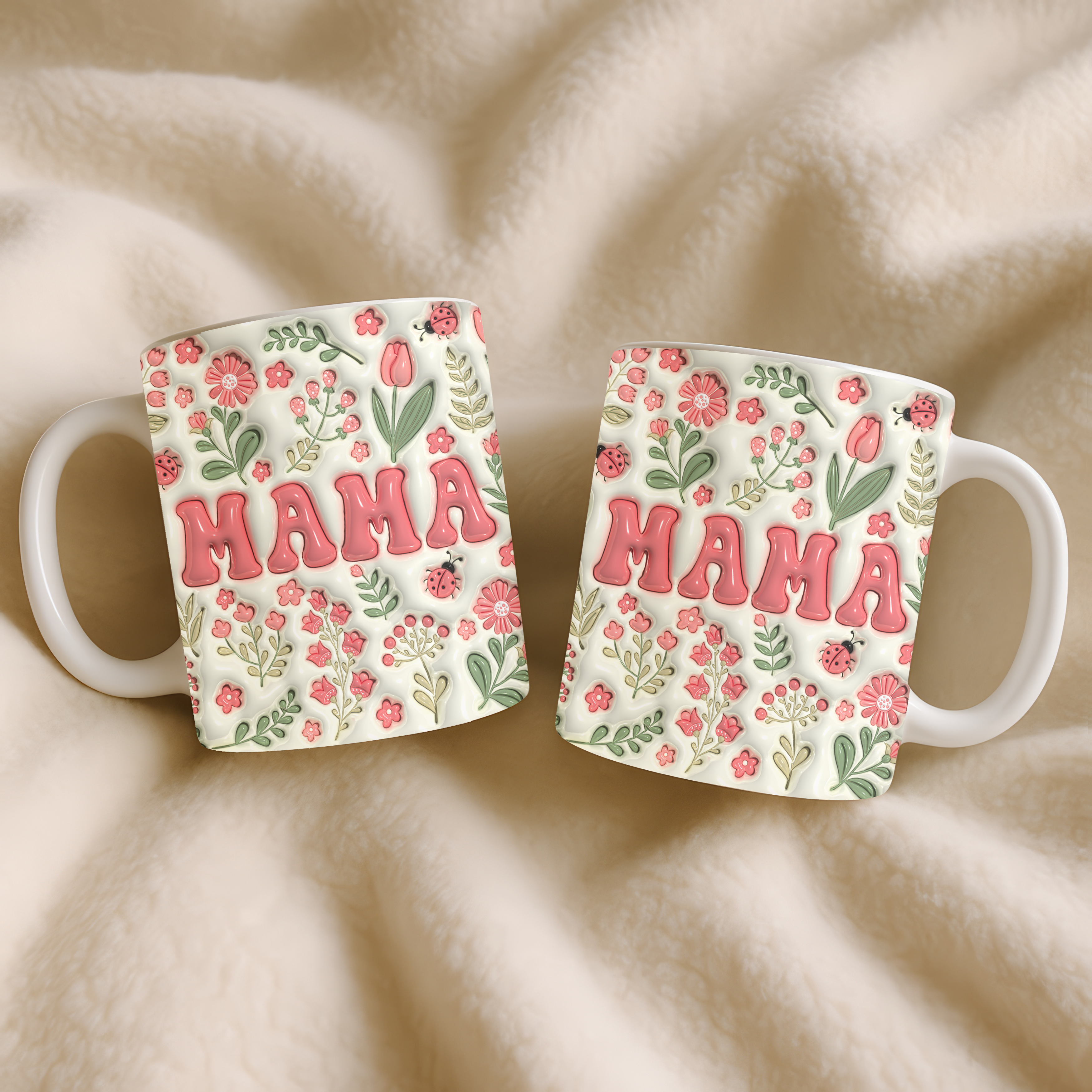 Floral Mama 3D Design Mug | Ceramic Mug 11oz 15oz