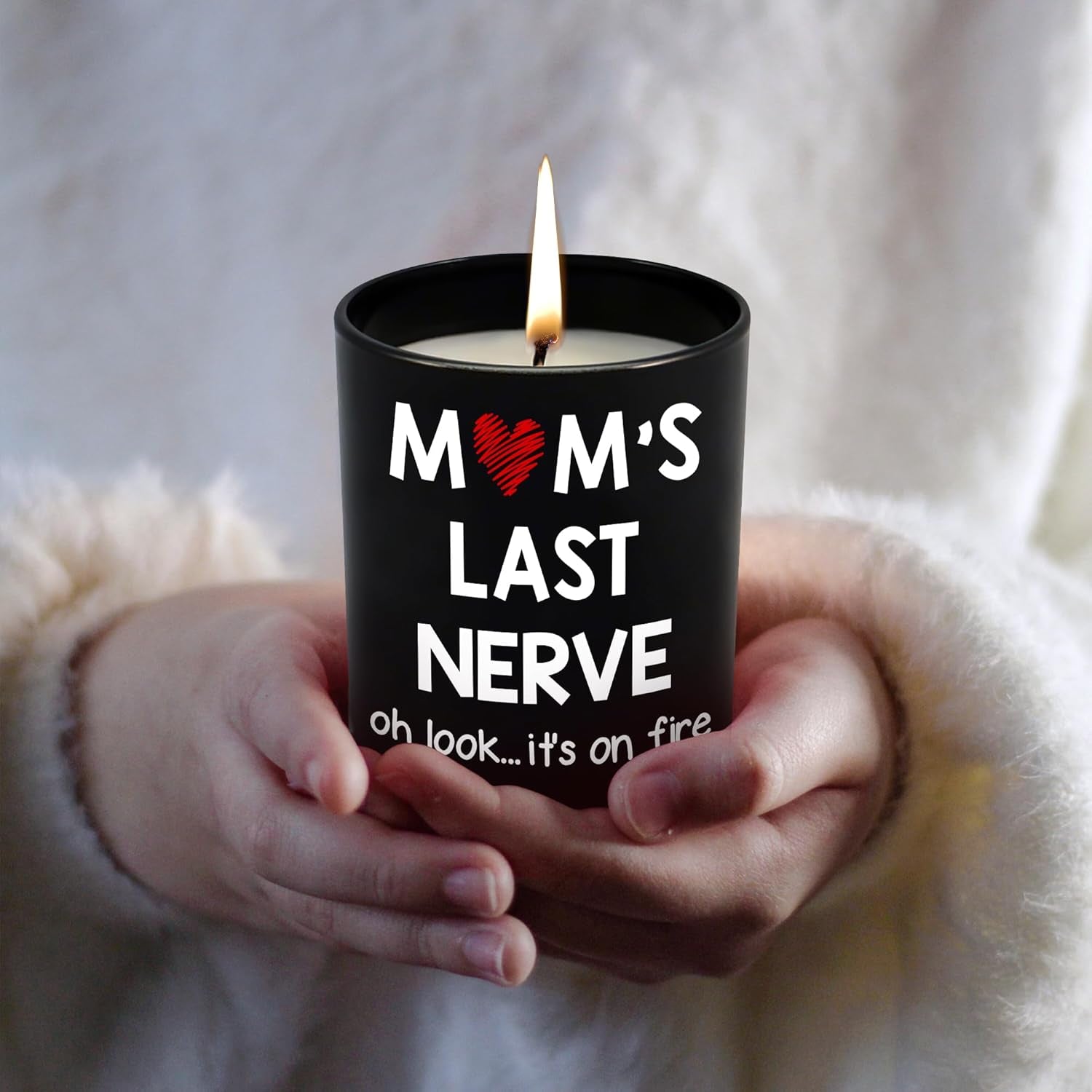 Mothers Day Gifts for Mom from Daughter Son - Moms Last Nerve Long Lasting Vanilla Lavender Candle 10 Oz - Mother'S Day Mom Birthday Gifts for Mama Stepmom Mother in Law, Present for Women