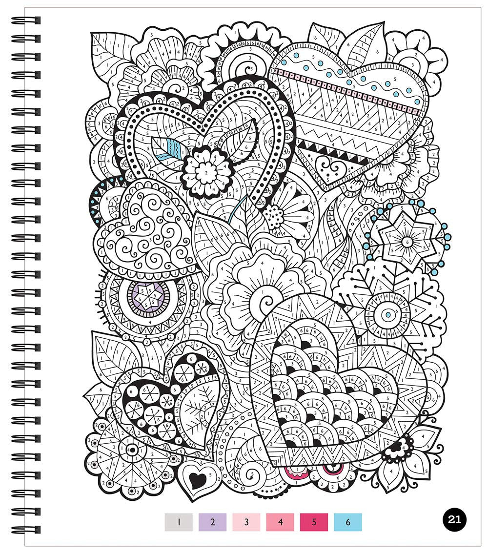 Brain Games - Color by Number: Stress-Free Coloring (Green)