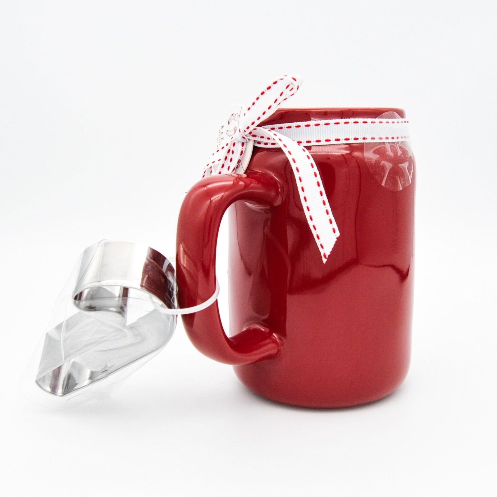 Rae Dunn Christmas Mug – Hot Cocoa Mug with Cookie Cutter Attached 16oz Mug Gift