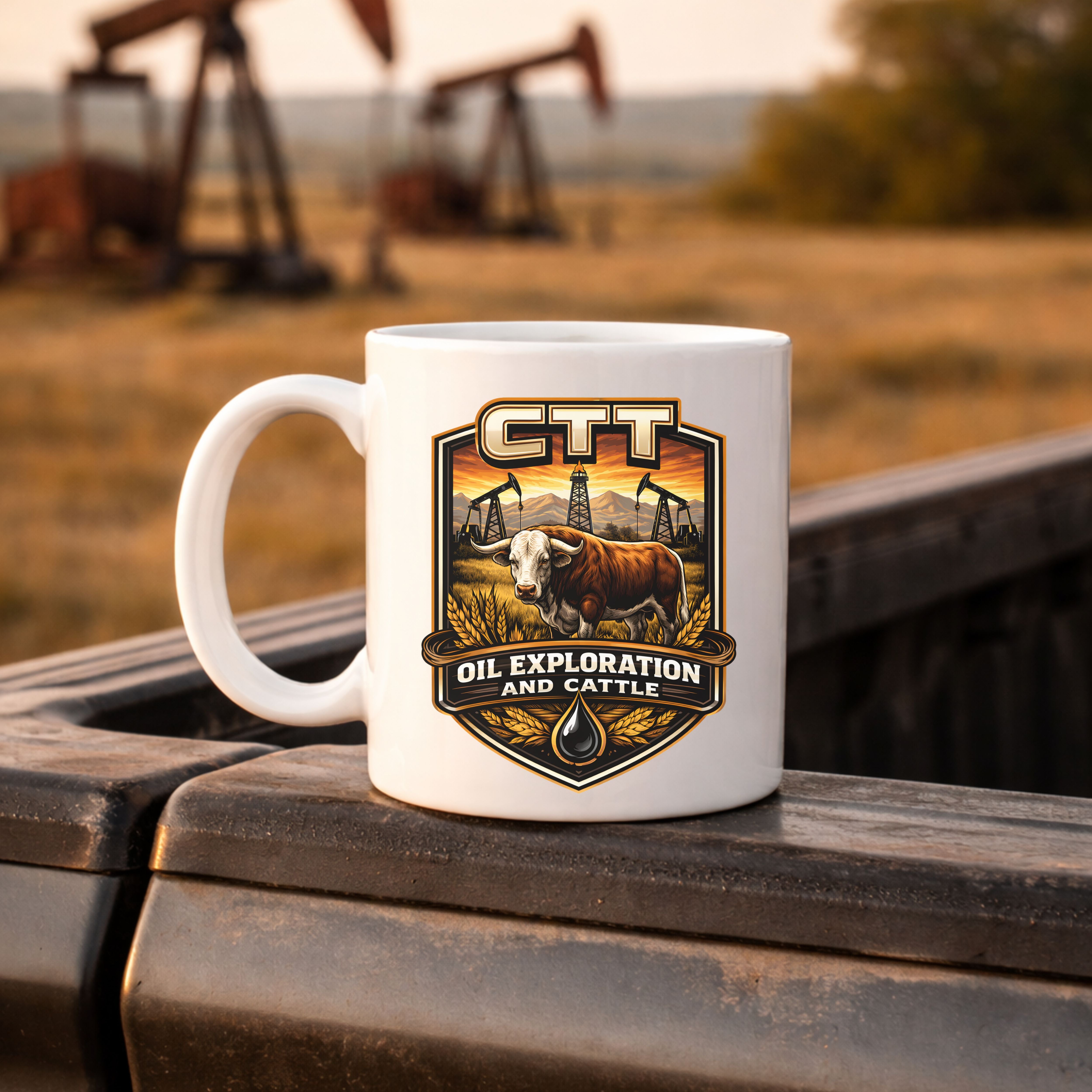 CTT Oil Exploration And Cattle Mug