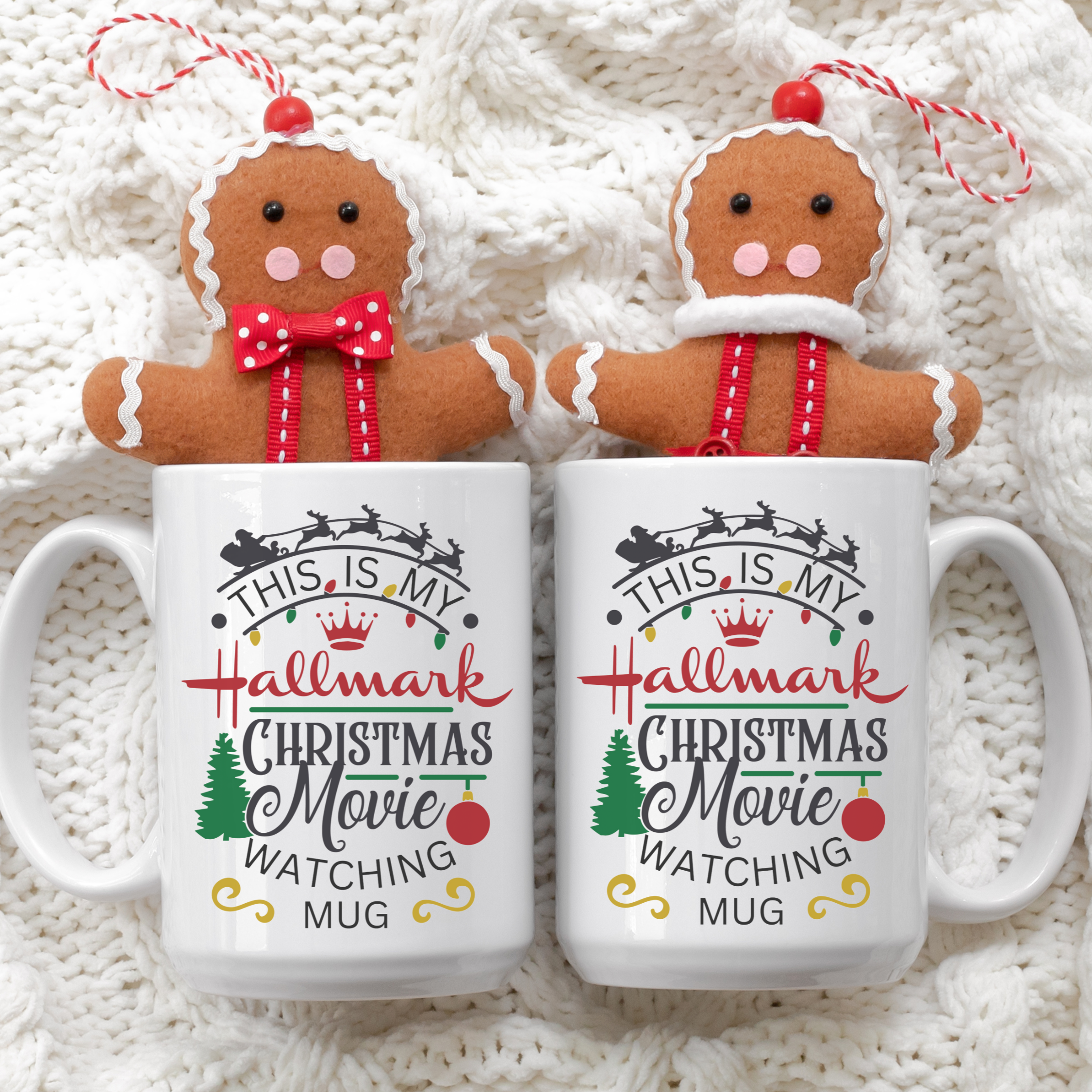 Christmas Movie Watching Mug - Festive Holiday Ceramic Mug (11oz & 15oz)