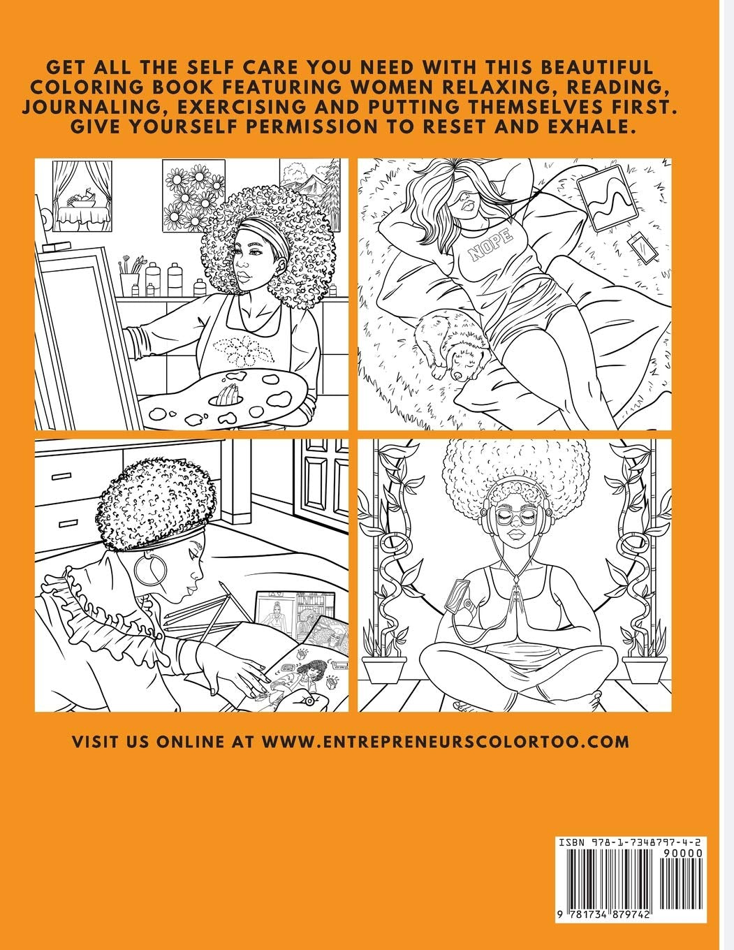 Exhale: a Self Care Coloring Book | Celebrating Black Women, Brown Women and Good Vibes