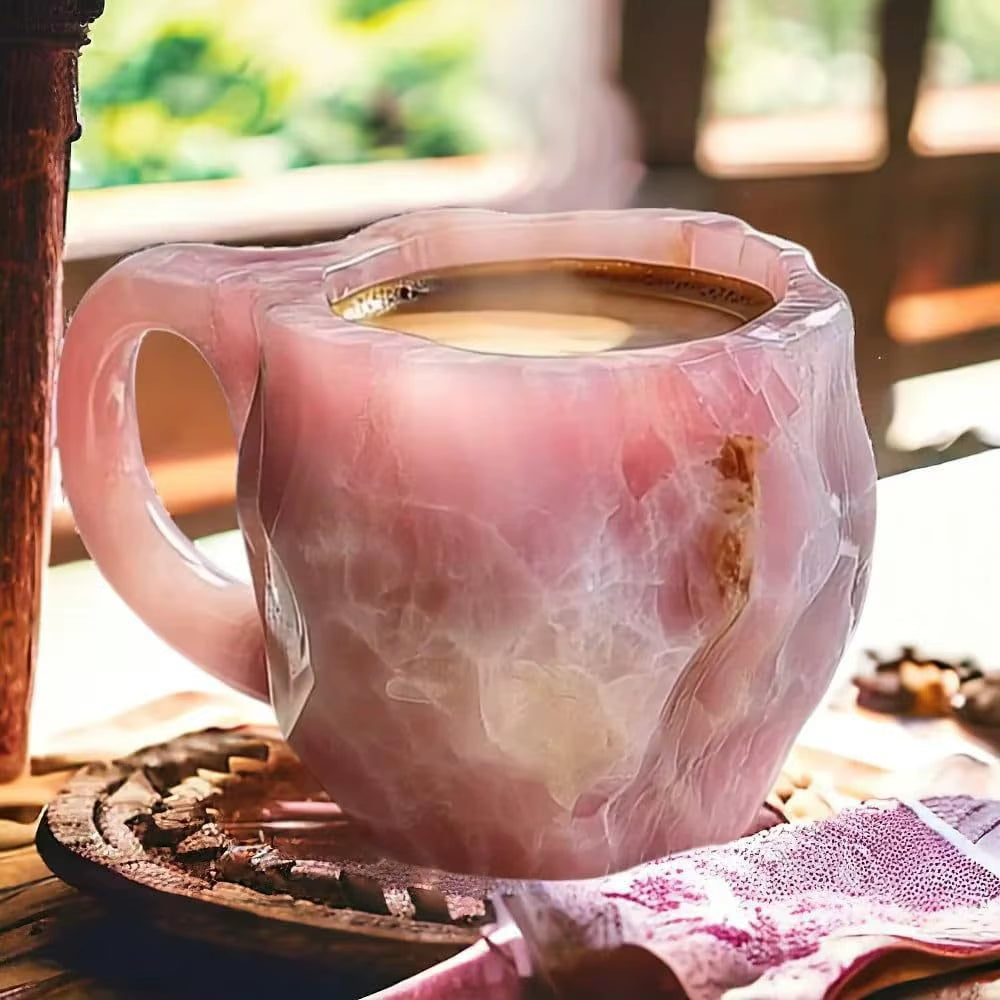 Mineral Crystal Coffee Mug – Resin Gemstone Style Cup