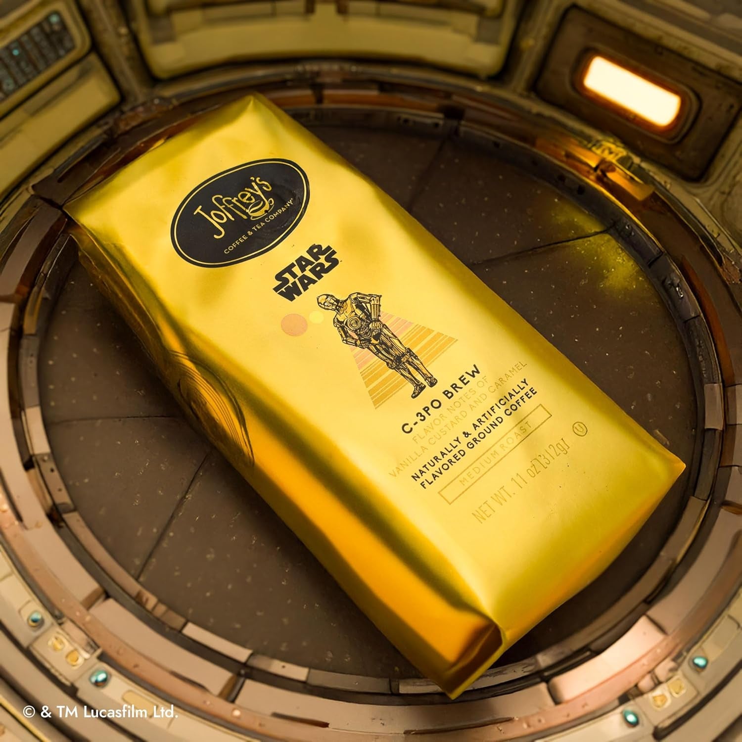 Joffrey's STAR WARS™ C-3PO Artisan Medium Roast Coffee - Creamy & Smooth Ground Brew (11oz)