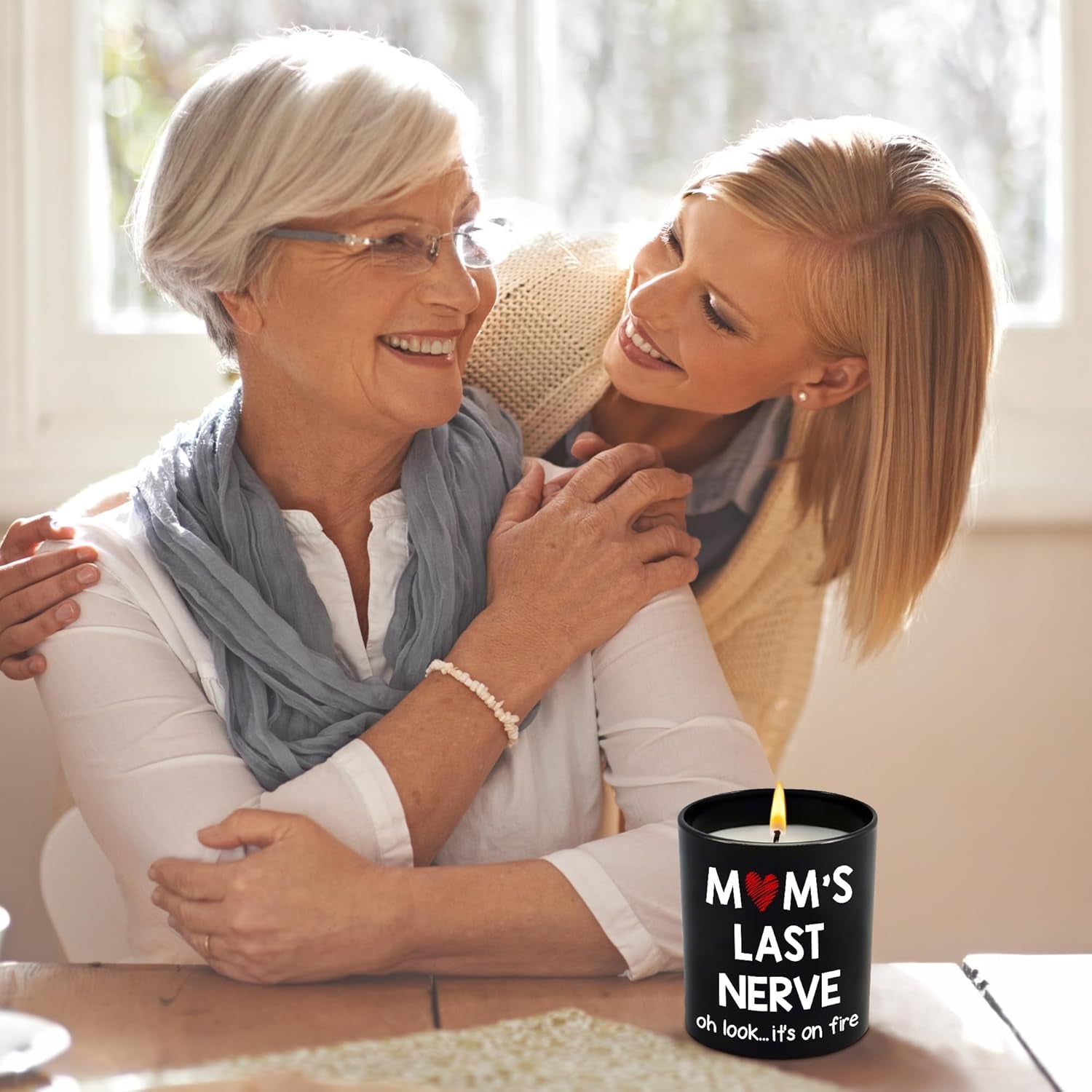 Mothers Day Gifts for Mom from Daughter Son - Moms Last Nerve Long Lasting Vanilla Lavender Candle 10 Oz - Mother'S Day Mom Birthday Gifts for Mama Stepmom Mother in Law, Present for Women