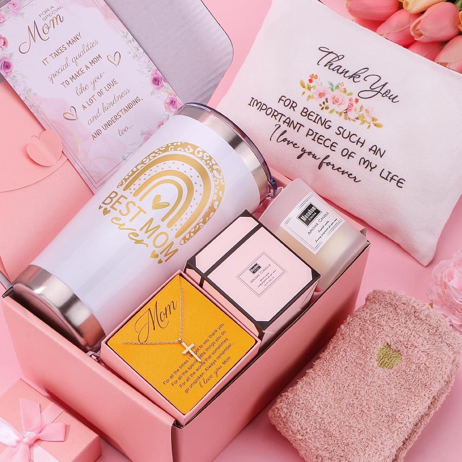 Mothers Day Gifts for Mom from Daughter Son - Personalized Birthday Gifts for Mother in Law, Mama, Stepmom Gift Baskets Box, Unique Best Mom Ever Presents Ideas