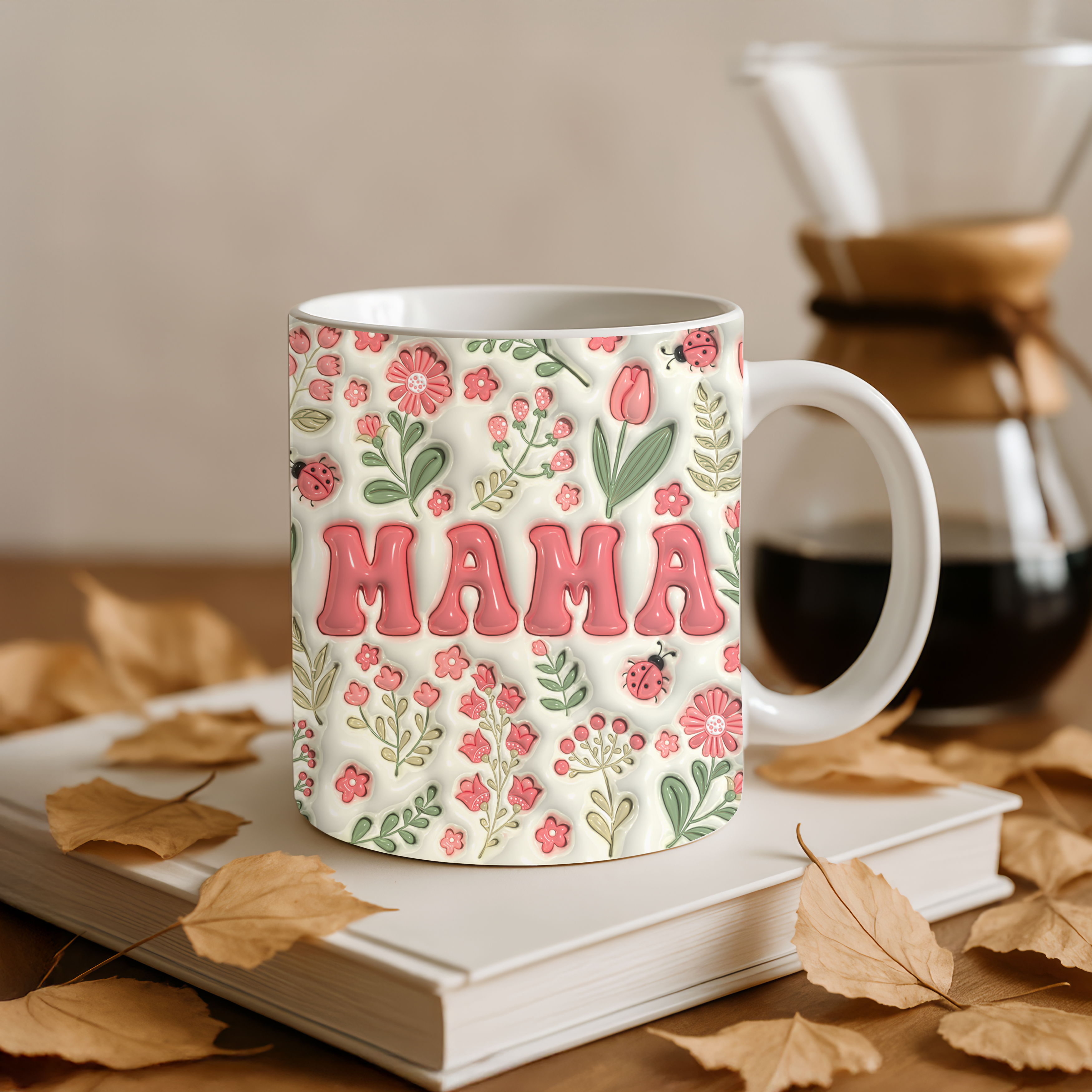 Floral Mama 3D Design Mug | Ceramic Mug 11oz 15oz