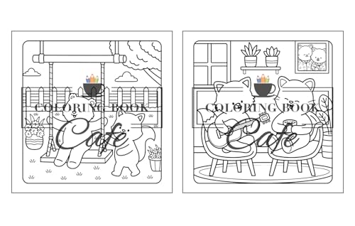 Paws & Hearts: Coloring Book for Adults & Teens Featuring Cozy Love Scenes with Adorable Animal Characters