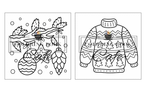 Cozy Christmas: Cute and Cozy Coloring Book for Adults & Teens Featuring Easy and Bold Christmas Designs (Bold and Easy Coloring Books)