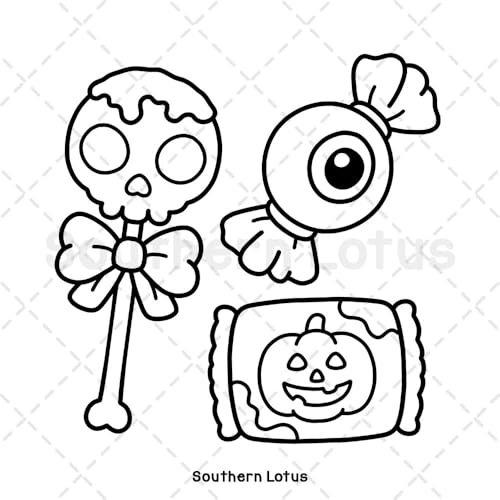 Spooky Food & Drinks: Coloring Book for Adults and Teens Featuring Food, Snacks, Beverages, Sweets and Treats in Cute Spooky Designs, Bold and Easy ... Relaxation (Spooky - Cute - Easy Coloring)