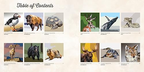 National Parks of North America Amazing Animals Sticker Painting Book: 12 Super Fun Paintings (Design Originals) Bison, Bear, Humpback Whale, Moose, Puffin, and More, with Up to 80 Stickers per Design