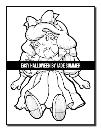 Easy Halloween: Large Print Designs for Adults and Seniors with 50 Simple Images to Celebrate Halloween! (Halloween Coloring Books)
