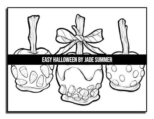 Easy Halloween: Large Print Designs for Adults and Seniors with 50 Simple Images to Celebrate Halloween! (Halloween Coloring Books)