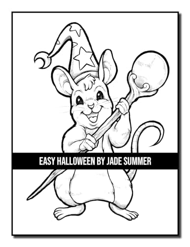 Easy Halloween: Large Print Designs for Adults and Seniors with 50 Simple Images to Celebrate Halloween! (Halloween Coloring Books)