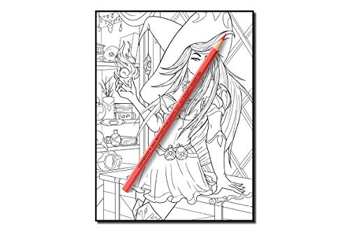 Dark Fantasy: An Adult Coloring Book with Mysterious Women, Mythical Creatures, Demonic Monsters, and Gothic Scenes for Relaxation