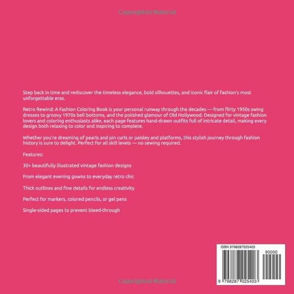 Retro Rewind: A Fashion Coloring Book