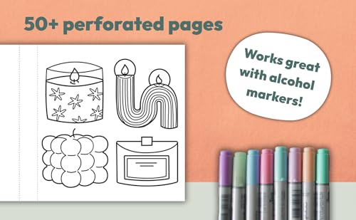Cozy Coloring Hygge: 50+ Bold and Easy Pages to Color