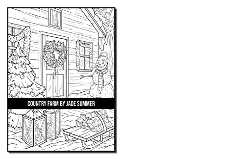 Country Farm Coloring Book: For Adults with Playful Animals, Beautiful Flowers, and Nature Scenes for Relaxation (Country Coloring Books)