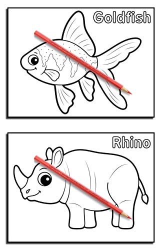 Animals for Toddlers: A Toddler Coloring Book with Fun, Simple, and Educational Coloring Pages for Kids Ages 1-3