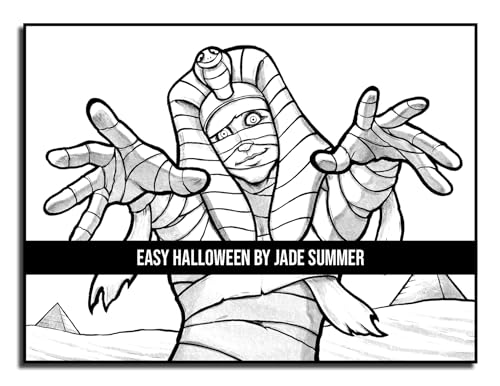 Easy Halloween: Large Print Designs for Adults and Seniors with 50 Simple Images to Celebrate Halloween! (Halloween Coloring Books)