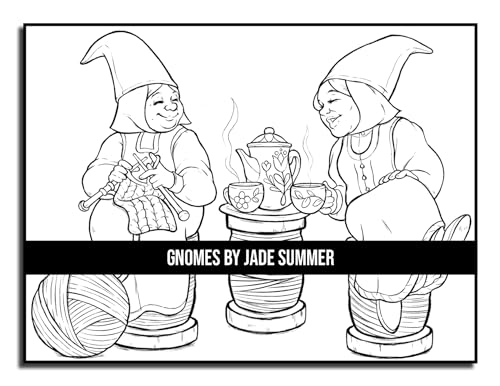 Gnomes: A Fantasy Coloring Book for Adults and Kids with Adorable Characters, Whimsical Scenes, and More!