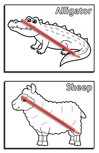 Animals for Toddlers: A Toddler Coloring Book with Fun, Simple, and Educational Coloring Pages for Kids Ages 1-3