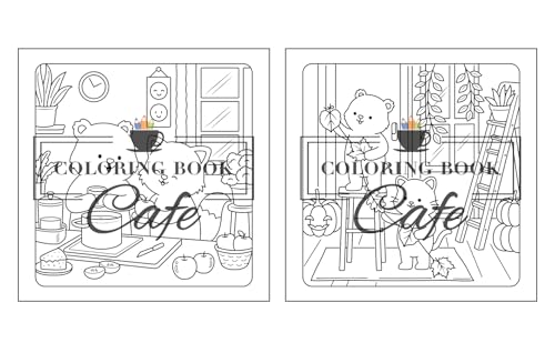 Comfy Autumn: Coloring Book for Adults & Teens Featuring Autumn Hygge Scenes with Super Cute Animal Characters for Stress Relief and Relaxation (Cute and Comfy Coloring Books)