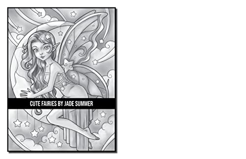 Cute Fairies: A Grayscale Coloring Book with Adorable Fairy Girls and Delightful Fantasy Scenes for Relaxation (Grayscale Coloring Books)