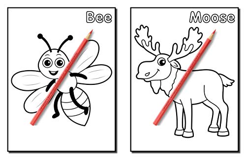 Animals for Toddlers: A Toddler Coloring Book with Fun, Simple, and Educational Coloring Pages for Kids Ages 1-3