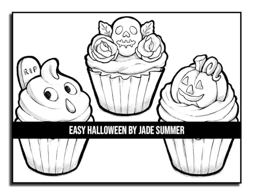 Easy Halloween: Large Print Designs for Adults and Seniors with 50 Simple Images to Celebrate Halloween! (Halloween Coloring Books)