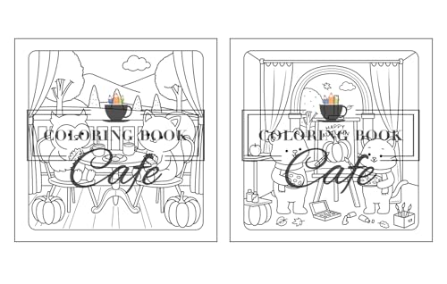 Comfy Autumn: Coloring Book for Adults & Teens Featuring Autumn Hygge Scenes with Super Cute Animal Characters for Stress Relief and Relaxation (Cute and Comfy Coloring Books)