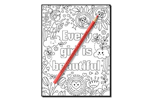 Proud to be a Girl: A Coloring Book for Girls with Fun Inspirational Quotes to Motivate, Encourage and Build Confidence in Young Women