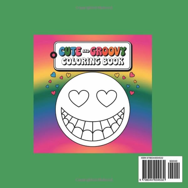 Cute & Groovy Coloring Book for Adults and Kids: 126 Pages of Bold and Easy, Simple Designs for Relaxation: Featuring Lovely Things in Big, ... and Creative Enjoyment (8.5 x 8.5 inches)