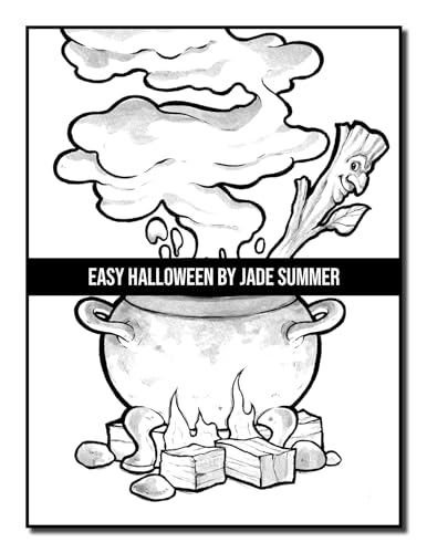 Easy Halloween: Large Print Designs for Adults and Seniors with 50 Simple Images to Celebrate Halloween! (Halloween Coloring Books)
