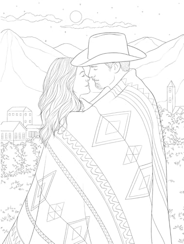 Western Romance: A Coloring & Sticker Book (Dover Adult Coloring Books)