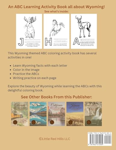 My Wyoming ABC Coloring Book: An ABC Learning and Coloring Kids Activity Book (My States ABCs Coloring Activity Books)