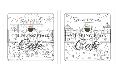 Comfy Autumn: Coloring Book for Adults & Teens Featuring Autumn Hygge Scenes with Super Cute Animal Characters for Stress Relief and Relaxation (Cute and Comfy Coloring Books)