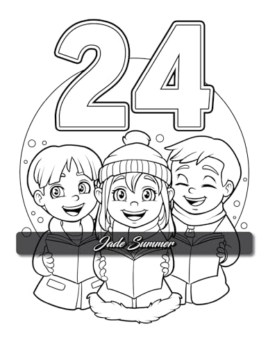 Christmas Countdown: An Advent Calendar Coloring Book with Easy Designs and Cute Scenes to Celebrate the Holiday Season (Christmas Coloring Books)