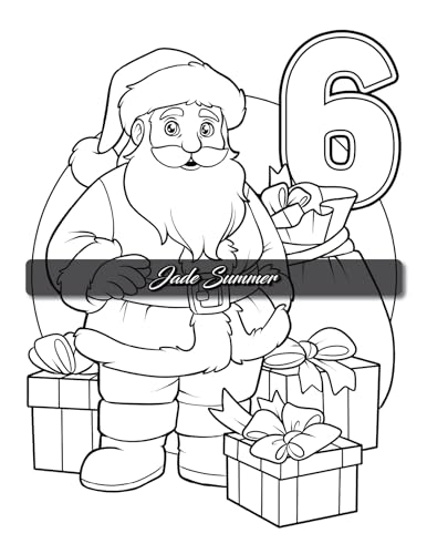 Christmas Countdown: An Advent Calendar Coloring Book with Easy Designs and Cute Scenes to Celebrate the Holiday Season (Christmas Coloring Books)