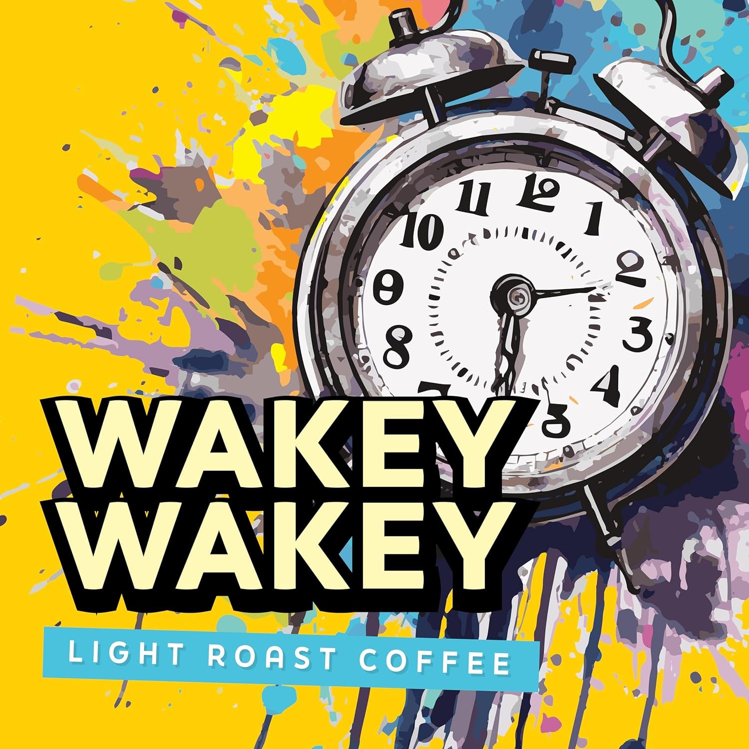 Wakey Wakey Light Roast Ground Coffee - 100% Arabica Beans, 10 Oz Bag