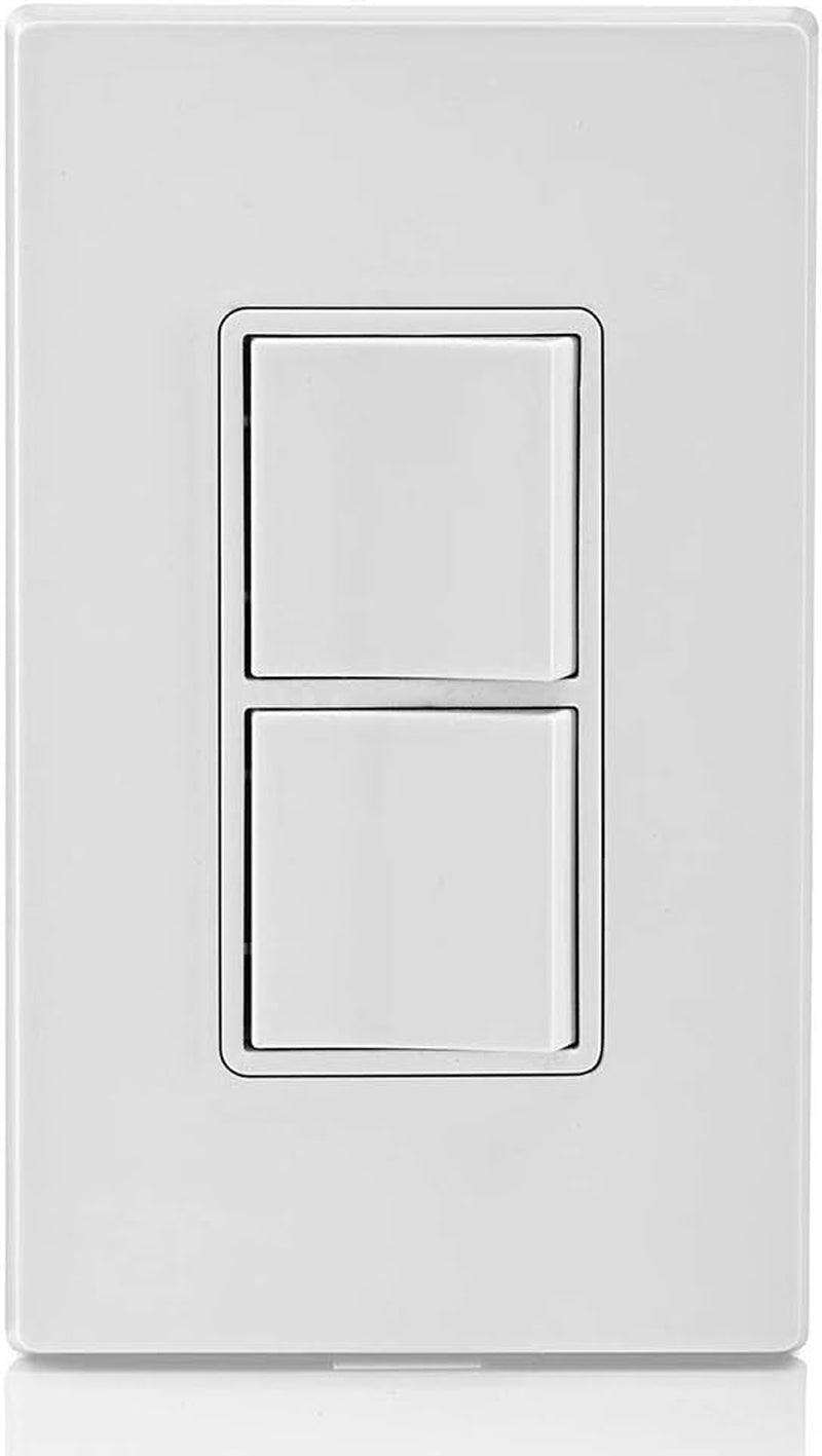 Leviton 5634-W 15 Amp, 120/277 Volt, Decora Single-Pole, AC Combination Switch, Commercial Grade, Grounding, White