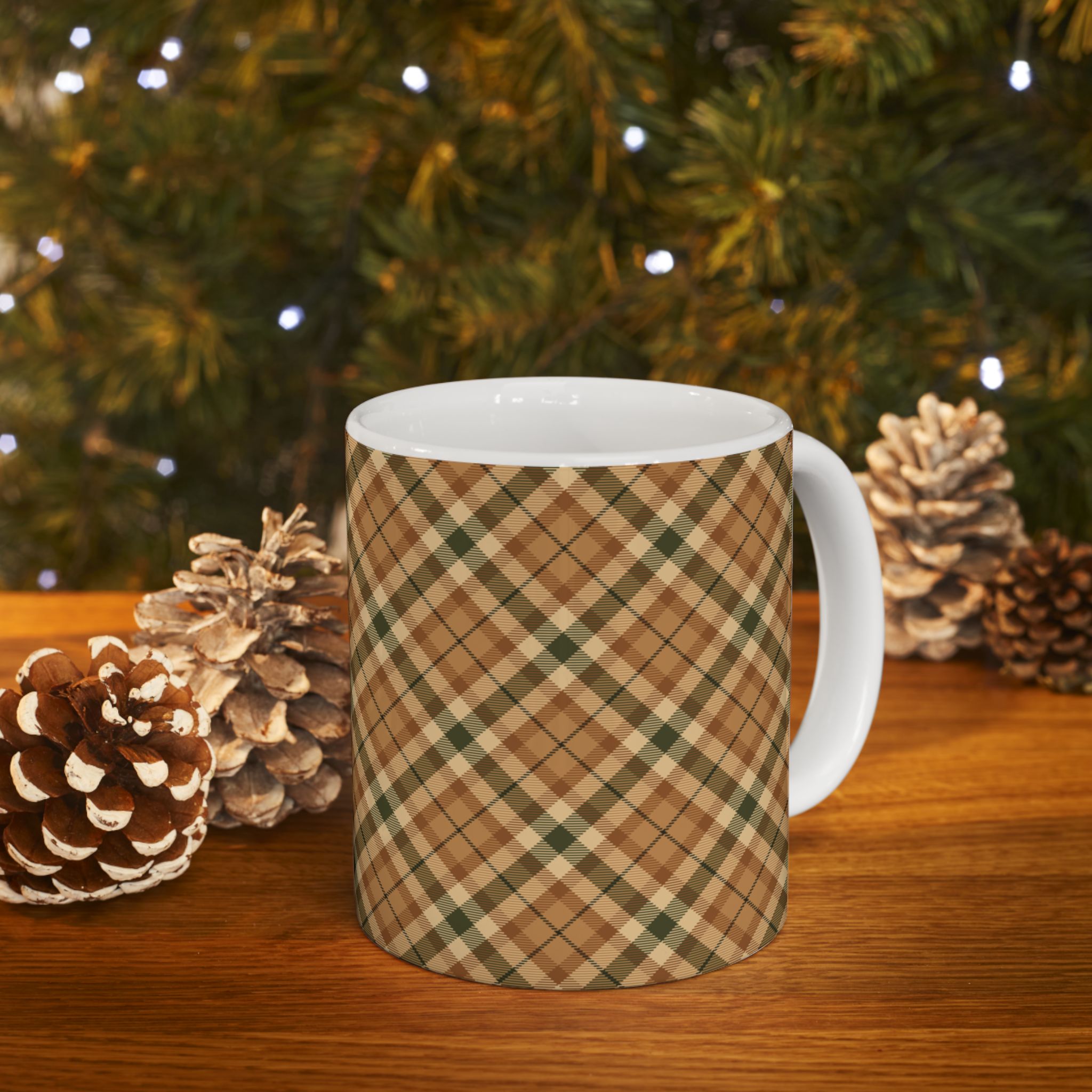 Plaid Ceramic Mug - Cozy and Stylish Drinkware for Every Occasion